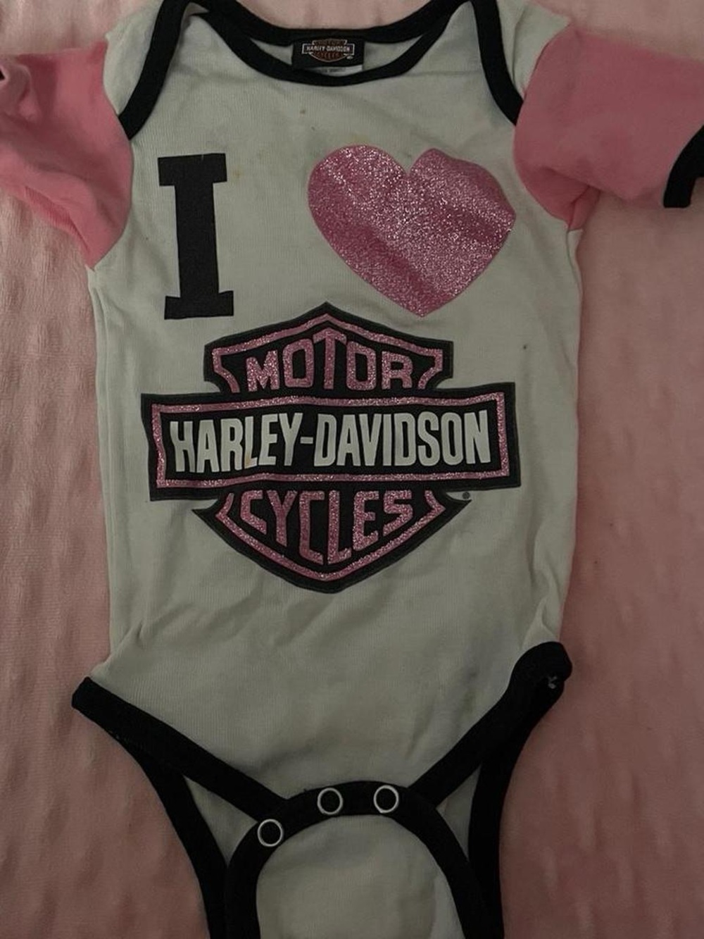 Harley Davidson Girls Baby Onesie